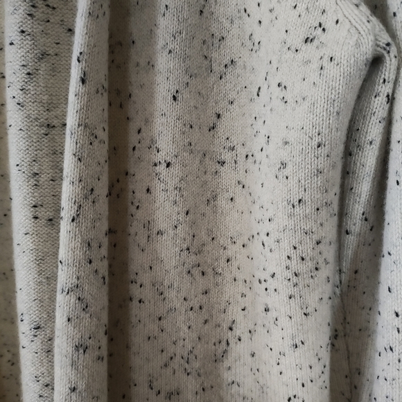 Club Monaco Cashmere Blend Open Front Cardigan Sweater Cream Speckled Medium - Picture 3 of 11